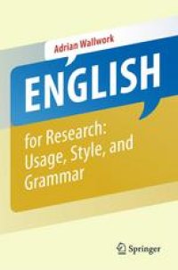 cover of the book English for Research: Usage, Style, and Grammar