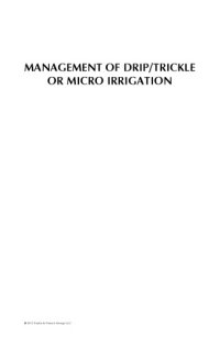 cover of the book Management of drip/trickle or micro irrigation