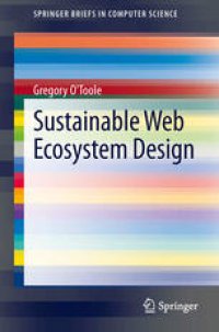 cover of the book Sustainable Web Ecosystem Design