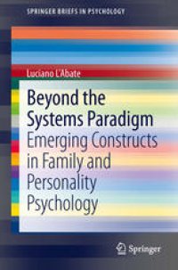 cover of the book Beyond the Systems Paradigm: Emerging Constructs in Family and Personality Psychology