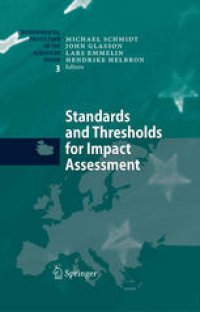 cover of the book Standards and Thresholds for Impact Assessment