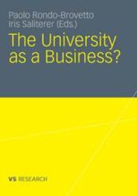 cover of the book The University as a Business?