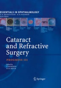 cover of the book Cataract and Refractive Surgery: Progress III