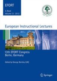 cover of the book European Instructional Lectures: Volume 12, 2012, 13th EFORT Congress, Berlin, Germany