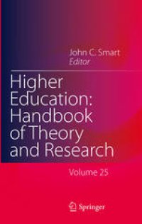 cover of the book Higher Education: Handbook of Theory and Research: Volume 25