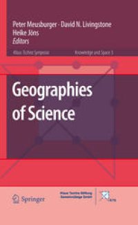 cover of the book Geographies of Science