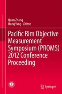 cover of the book Pacific Rim Objective Measurement Symposium (PROMS) 2012 Conference Proceeding