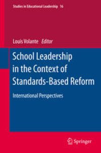 cover of the book School Leadership in the Context of Standards-Based Reform: International Perspectives