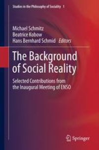 cover of the book The Background of Social Reality: Selected Contributions from the Inaugural Meeting of ENSO