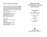 cover of the book Reproduction in Education, Society and Culture