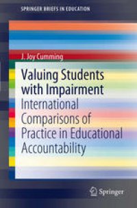 cover of the book Valuing Students with Impairment: International comparisons of practice in educational accountability