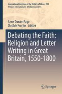 cover of the book Debating the Faith: Religion and Letter Writing in Great Britain, 1550-1800