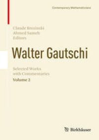 cover of the book Walter Gautschi, Volume 2: Selected Works with Commentaries