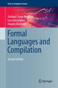 cover of the book Formal Languages and Compilation