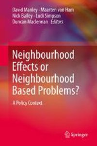 cover of the book Neighbourhood Effects or Neighbourhood Based Problems?: A Policy Context