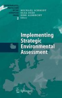 cover of the book Implementing Strategic Environmental Assessment