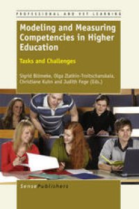 cover of the book Modeling and Measuring Competencies in Higher Education: Tasks and Challenges