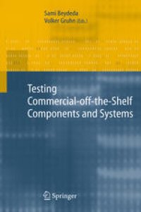 cover of the book Testing Commercial-off-the-Shelf Components and Systems