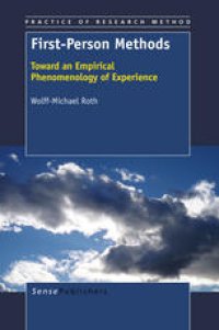 cover of the book First-Person Methods: Toward an Empirical Phenomenology of Experience