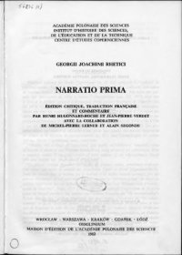 cover of the book Georgii Joachimi Rhetici Narratio prima