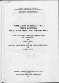 cover of the book Witelonis Perspectivae liber quintus / Book V of Witelo's Perspectiva