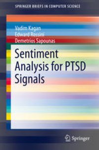 cover of the book Sentiment Analysis for PTSD Signals
