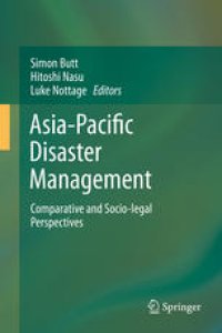 cover of the book Asia-Pacific Disaster Management: Comparative and Socio-legal Perspectives