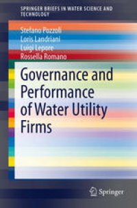 cover of the book Governance and Performance of Water Utility Firms