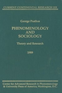 cover of the book Phenomenology and Sociology: Theory and Research