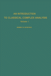 cover of the book An Introduction to Classical Complex Analysis