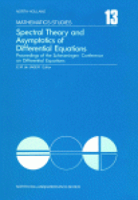 cover of the book Spectral Theory and Asymptotics of Differential Equations, proceedings of the Scheveningen conference on differential equations