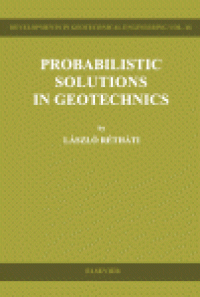 cover of the book Probabilistic solutions in geotechnics
