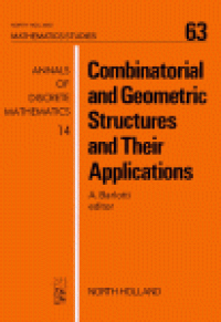 cover of the book Combinatorial and Geometric Structures and their Applications