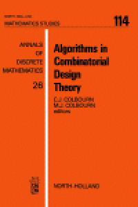 cover of the book Algorithms in Combinatorial Design Theory