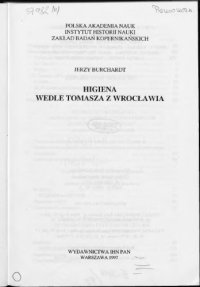 cover of the book Higiena wedle Tomasza z Wrocławia