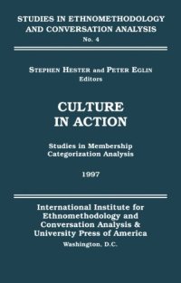 cover of the book Culture in Action: Studies in Membership Categorization Analysis