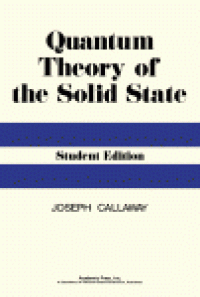 cover of the book Quantum Theory of the Solid State. Student Edition