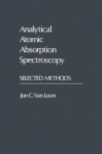 cover of the book Analytical Atomic Absorption Spectroscopy. Selected Methods