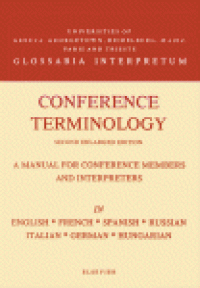 cover of the book Conference Terminology. In English, French, Spanish, Russian, Italian, German and Hungarian