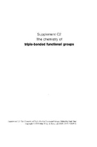 cover of the book Supplement C2: The Chemistry of Triple-Bonded Functional Groups Volume 2