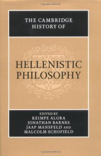 cover of the book The Cambridge History of Hellenistic Philosophy