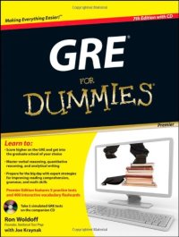 cover of the book GRE For Dummies, Premier 7th Edition, with CD