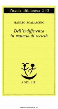 cover of the book Dell'indifferenza in materia di società