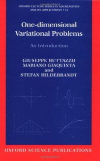 cover of the book One-dimensional Variational Problems: An Introduction