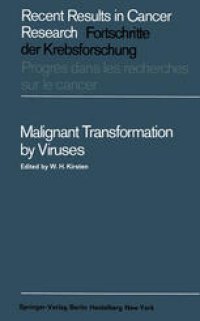 cover of the book Malignant Transformation by Viruses