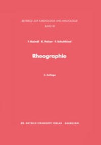 cover of the book Rheographie: Eine Methode zur Beurteilung peripherer Gefäße