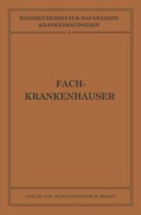 cover of the book Fachkrankenhäuser