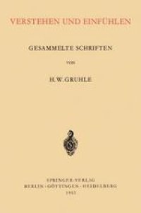 cover of the book Verstehen und Einfühlen: Gesammelte Schriften