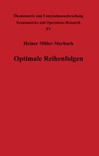 cover of the book Optimale Reihenfolgen