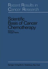 cover of the book Scientific Basis of Cancer Chemotherapy